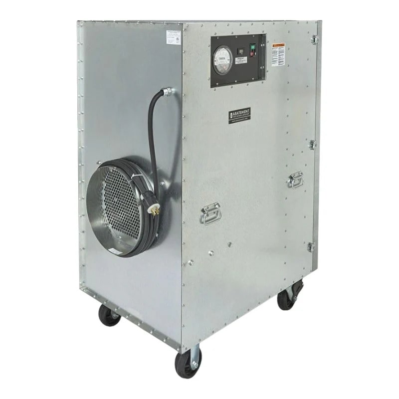 Abatement Technologies - HEPA-AIRE® PAS5000 - Portable Air Scrubber - 4,000 CFM view of ducting side of machine on white background
