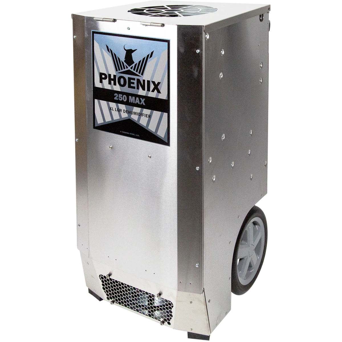 Phoenix 250 MAX LGR Dehumidifier high up angled view