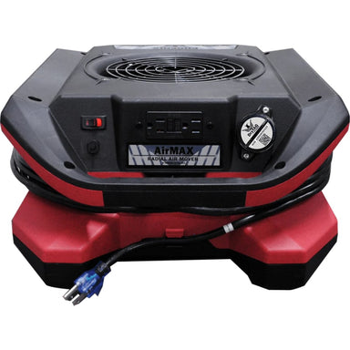 main view of Phoenix AirMAX BLE Bluetooth Enabled Low Profile Radial Air Mover in red