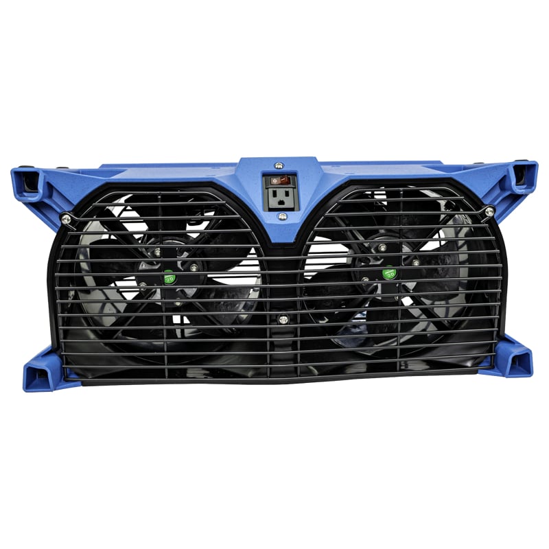 phoenix focus ii dual axial air mover in blue front view 