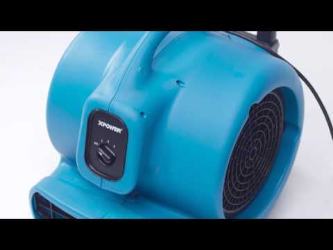 video of XPOWER P-830 1 HP Air Mover - 3600 CFM