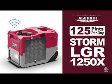 video of AlorAir - Storm LGR 1250X - Commercial LGR Dehumidifier with Wi-Fi - 264 PPD
