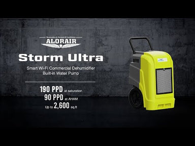 video of AlorAir - Storm Ultra - Commercial LGR Dehumidifier w/ Wi-Fi - 190 PPD