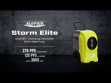video of AlorAir - Storm Elite - Commercial LGR Dehumidifier w/ Wi-Fi - 270 PPD