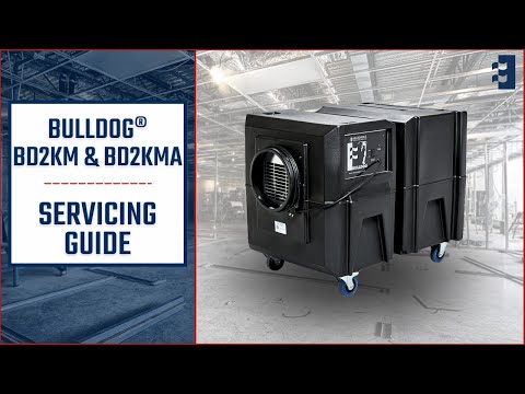 servicing guide video of Bulldog® BD2KM & BD2KMA Negative Air Machine | Abatement Technologies 