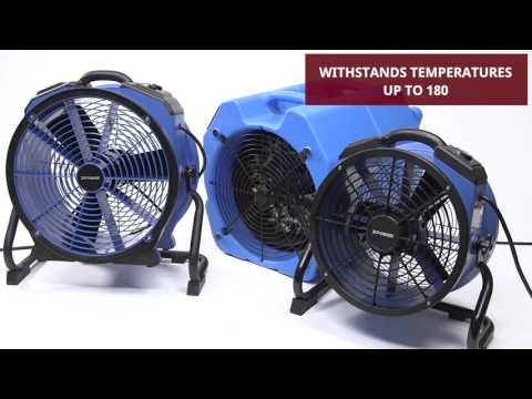 video of XPOWER X-39AR Professional Sealed Motor Axial Fan (1/4 HP) 