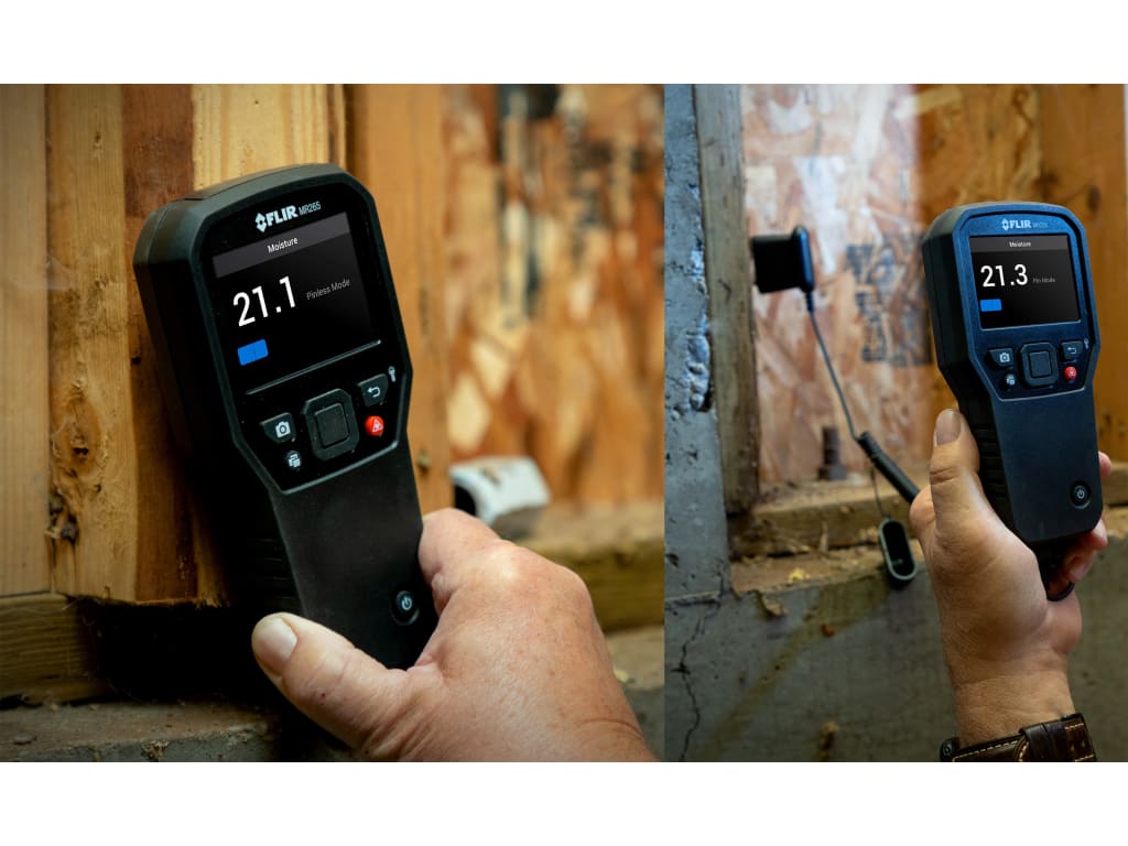 pin and pinless views of FLIR - MR265 - Moisture Meter and Thermal Imager with MSX®