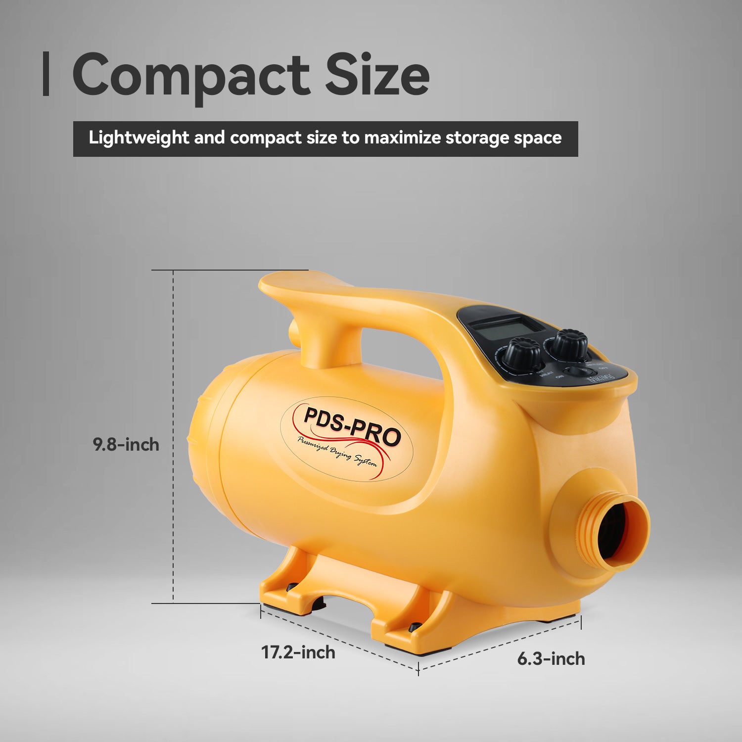 XPOWER PDS-Pro System Pressurized Wall Cavity Drying Kit Variable Speed Variable Heat Brushless Motor compact size view