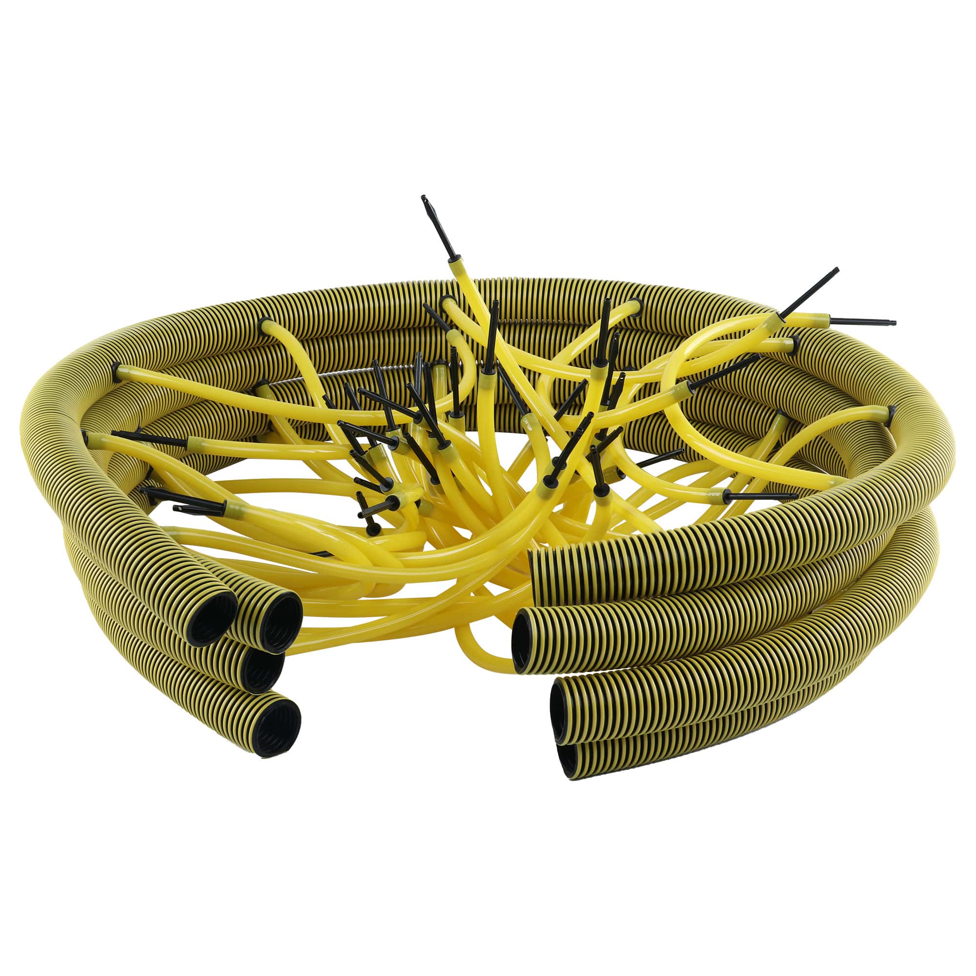 view of hoses in the XPOWER PDS-Pro System Pressurized Wall Cavity Drying Kit Variable Speed Variable Heat Brushless Motor