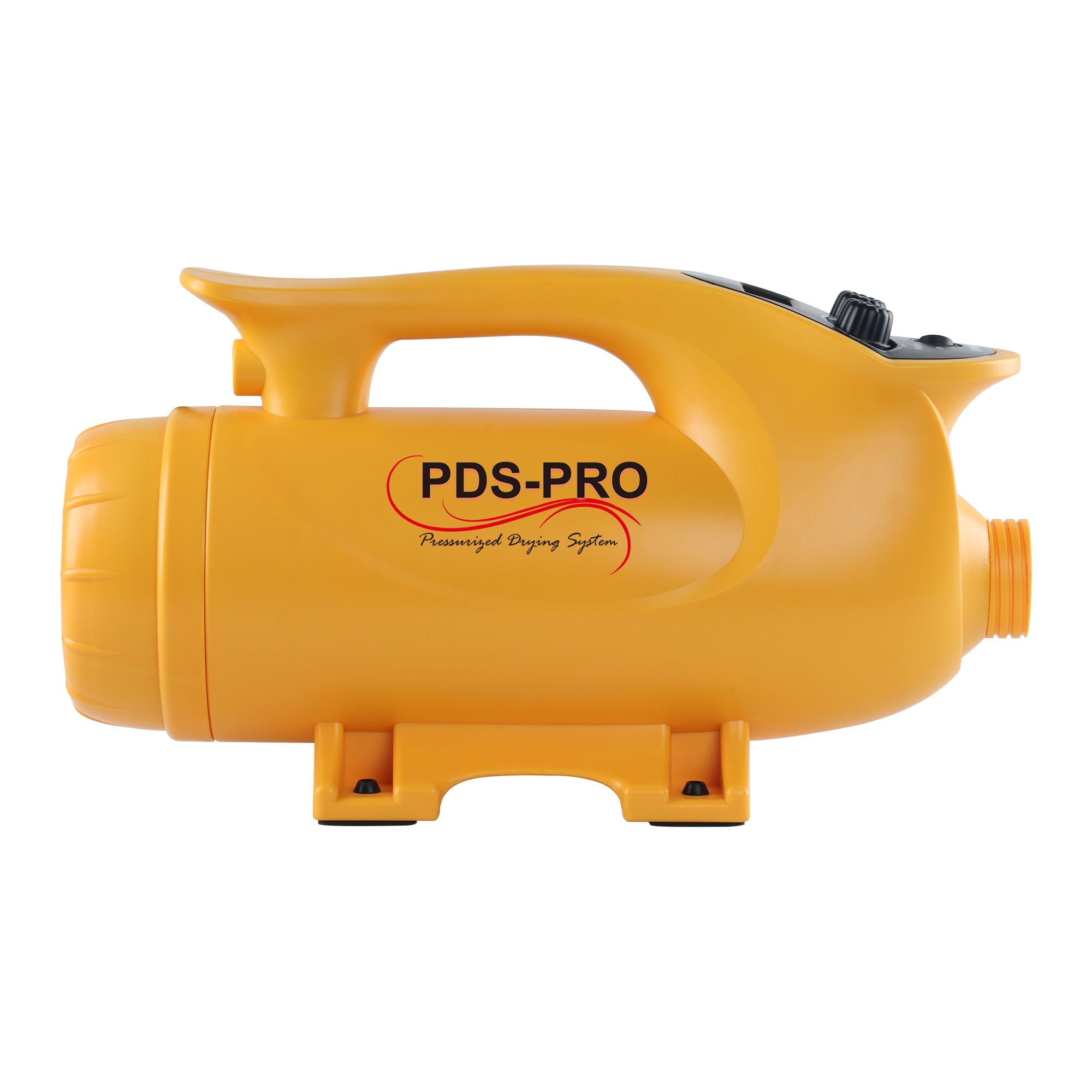 front side view of the yellow XPOWER PDS-Pro System Pressurized Wall Cavity Drying Kit Variable Speed Variable Heat Brushless Motor