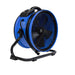 angled view of a blue XPOWER P-39AR Professional Axial Fan