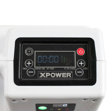 XPOWER X-2830 Professional 4-Stage HEPA Air Scrubber digital control panel view