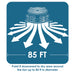 downward reach of 85 feet with XPOWER FC-300 Multipurpose 14” Pro Air Circulator Utility Fan
