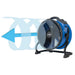 XPOWER FC-300 Multipurpose 14” Pro Air Circulator Utility Fan
 with a blue arrow indicating airflow on a white background