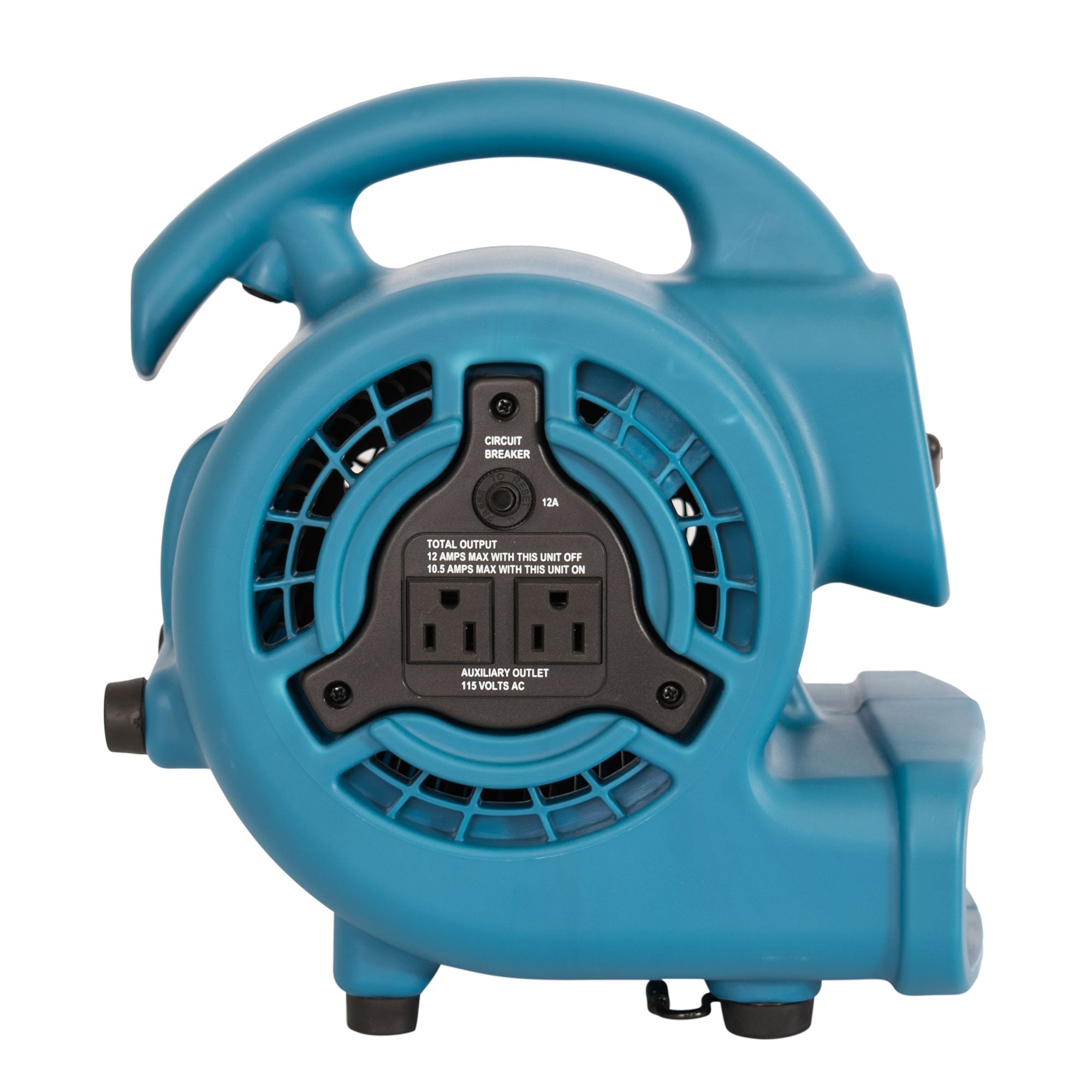 side view of XPOWER P-80A Mighty Air Mover – BLUE & BLACK
