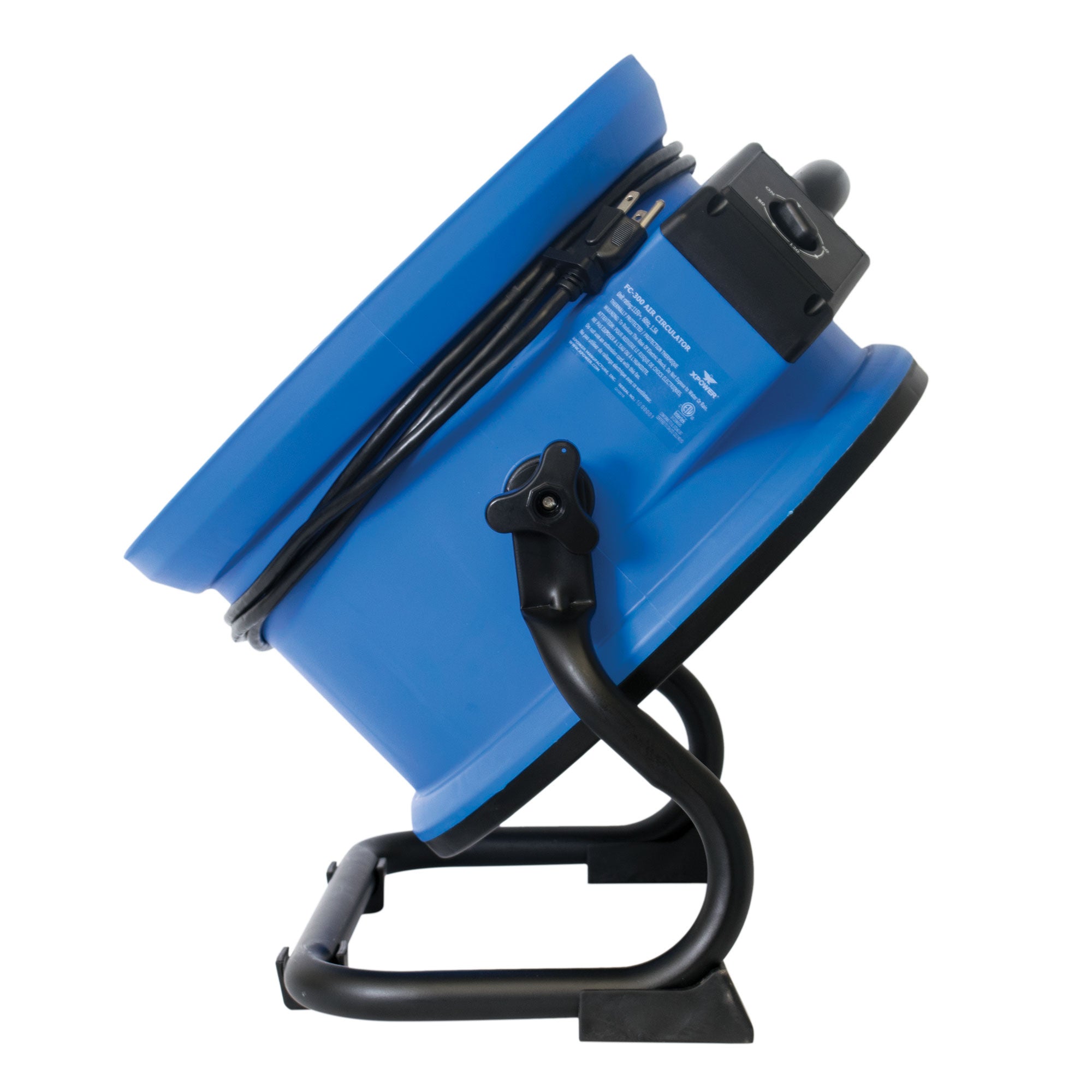 angled view of XPOWER FC-300 Multipurpose 14” Pro Air Circulator Utility Fan
