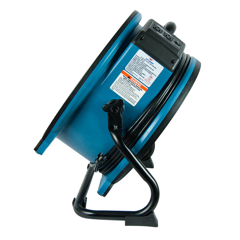 XPOWER X-47ATR Professional Sealed Motor Axial Fan (1/3 HP) angled view