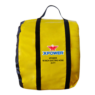 XPOWER 25 Ft. Ducting Hose 16 Inch. Diameter (16DH25) carrying bag view