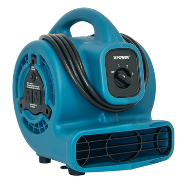 left angle of XPOWER P-80A Mighty Air Mover – BLUE & BLACK
