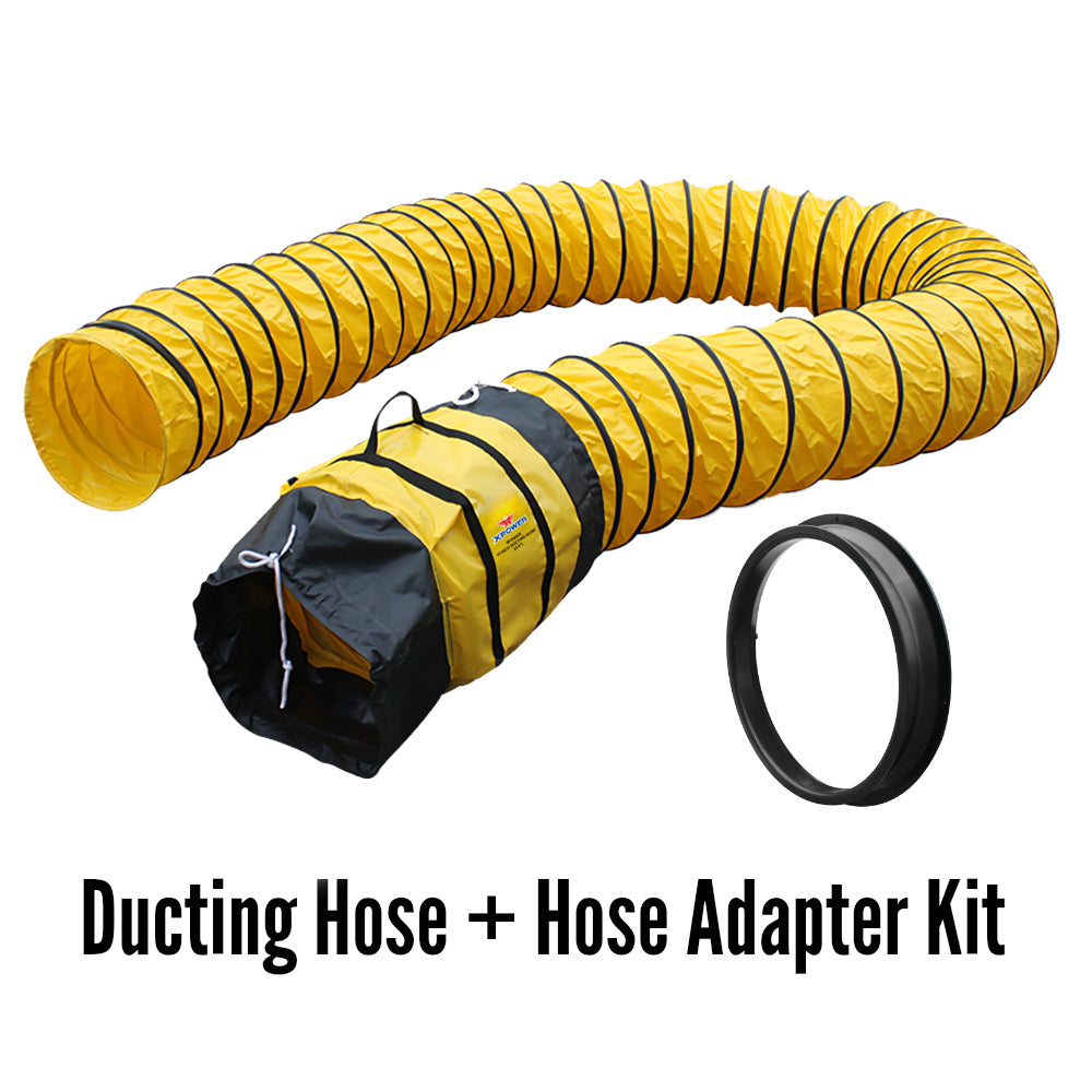 XPOWER 25 Ft. Ducting Hose 16 Inch. Diameter (16DH25) ducting hose _ adapter kit main view