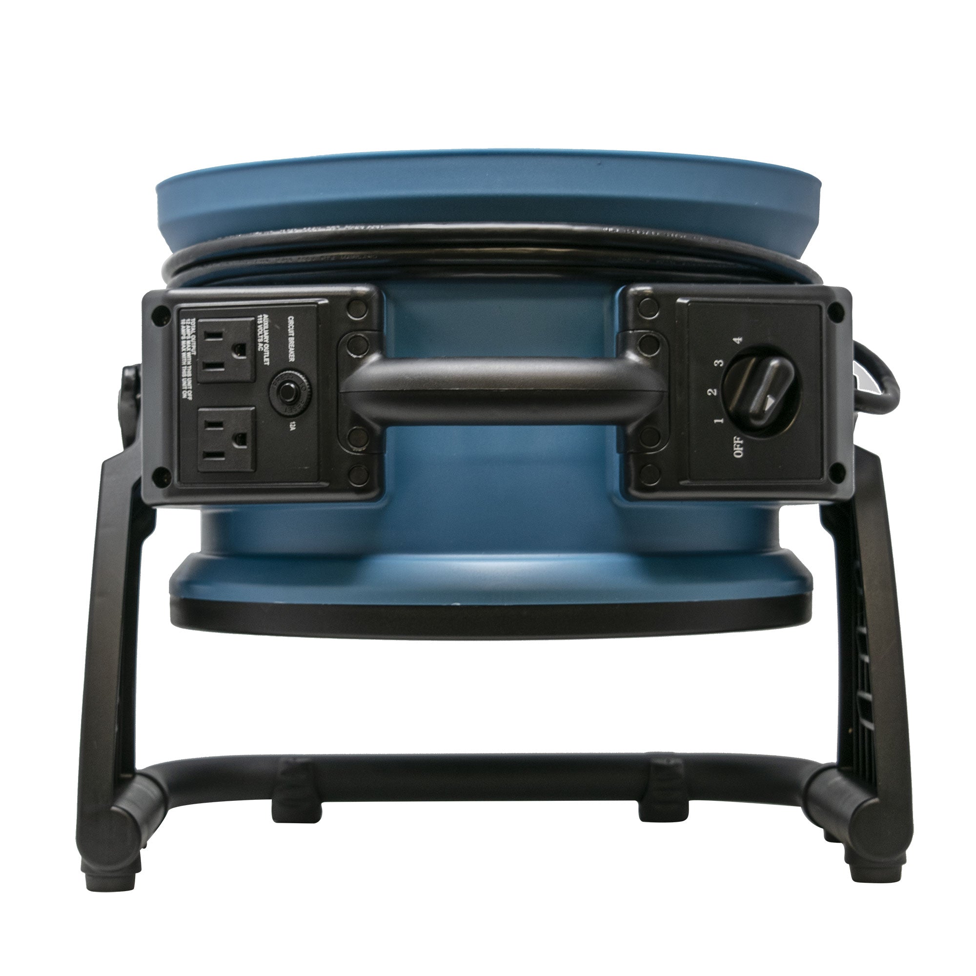 XPOWER P-21AR Industrial Axial Air Mover top view of control panel