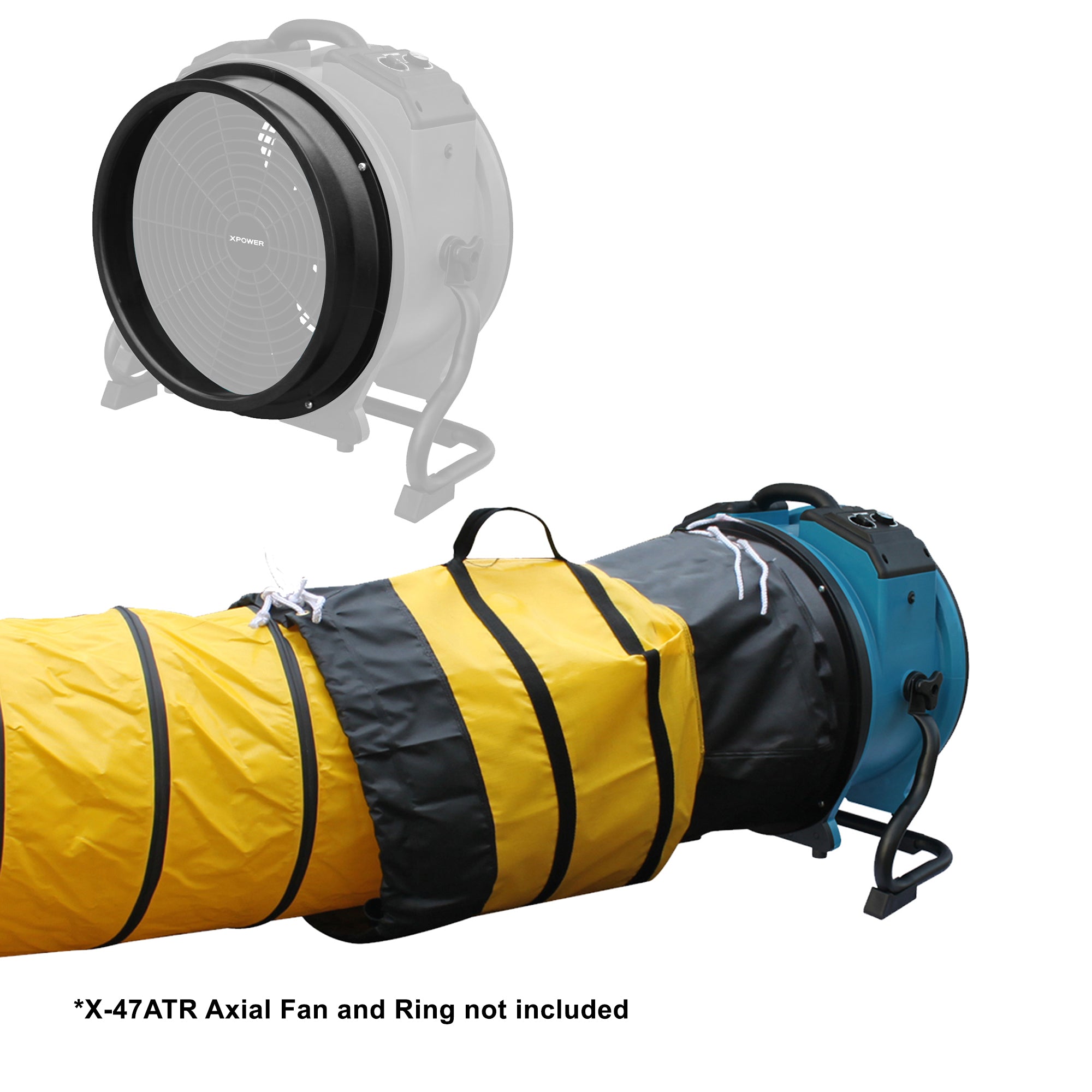 XPOWER 25 Ft. Ducting Hose 16 Inch. Diameter (16DH25) application view