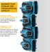 stacked view of XPOWER P-80A Mighty Air Mover – BLUE & BLACK
