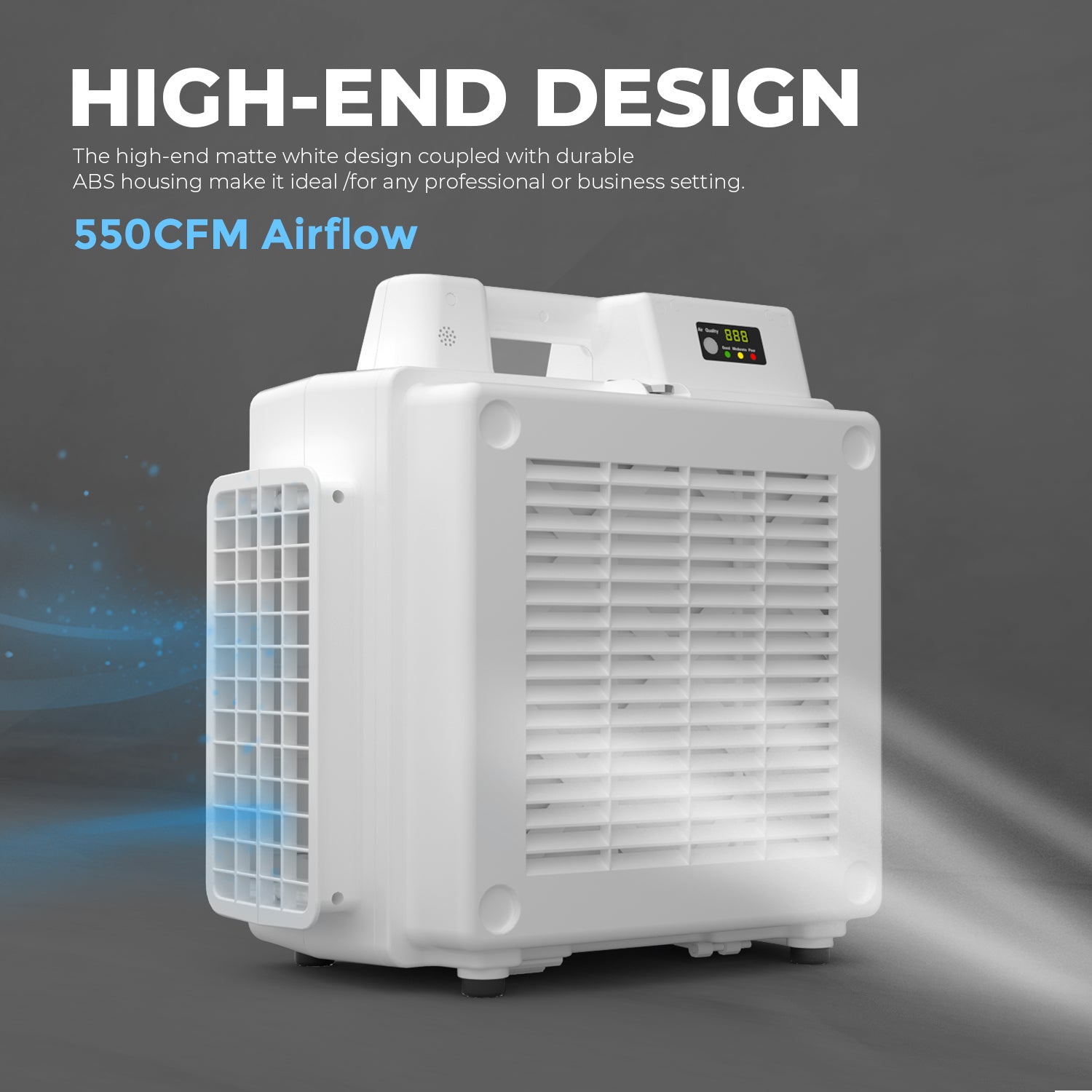 XPOWER X-2830 Professional 4-Stage HEPA Air Scrubber high end design view