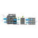 XPOWER X-2830U Professional 5-Stage HEPA Air Scrubber with dual UV lights (UV-C) 5 filters and uv light view