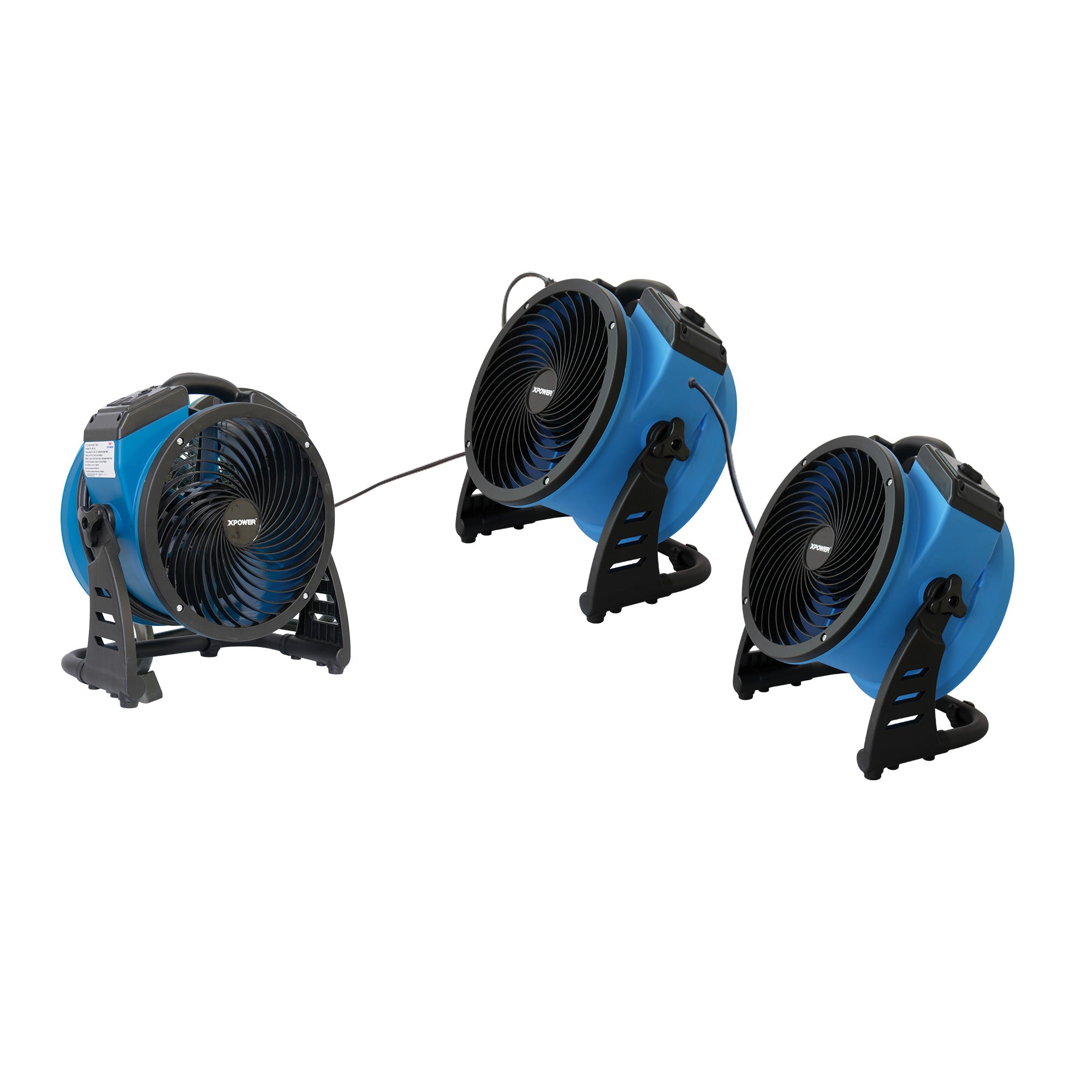 XPOWER P-21AR Industrial Axial Air Mover daisy chain view