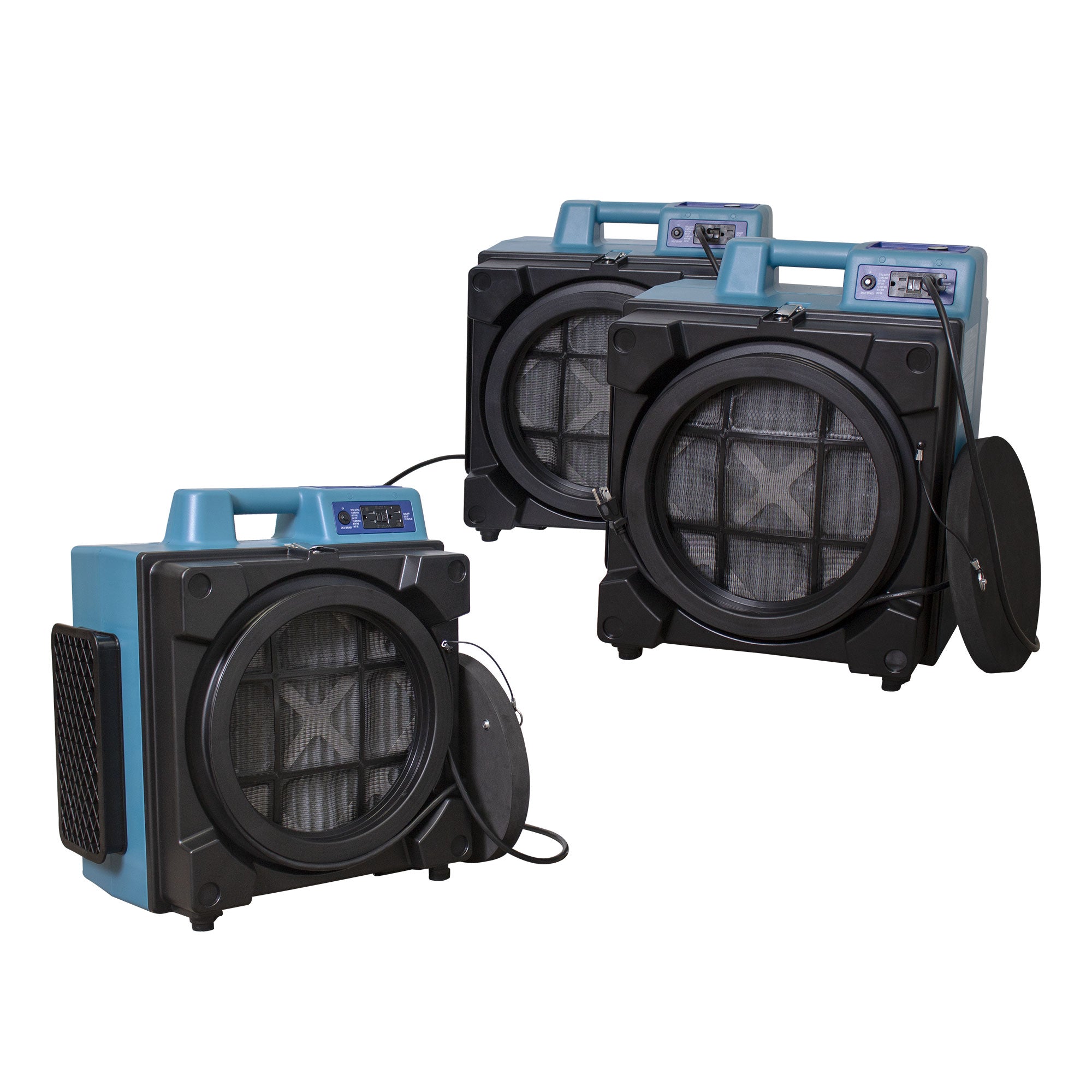 XPOWER X-4700AM Professional 3-Stage HEPA Air Scrubber - 750 CFM daisy chain view 