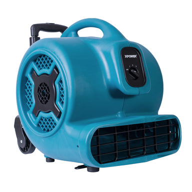 main view of XPOWER X-830H 1 HP Air Mover w/ Telescopic Handle & Wheels

