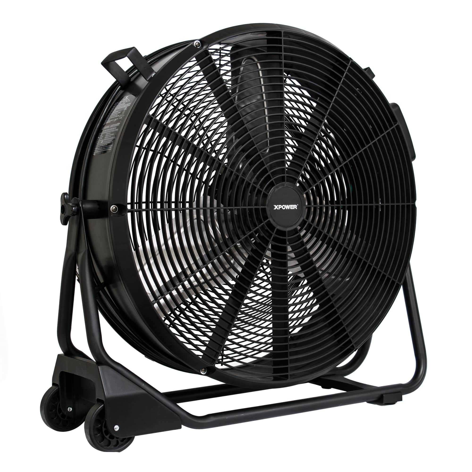 XPOWER FD-630D Brushless DC Motor High Velocity 24” Drum Fan main view in black