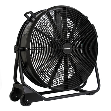 XPOWER FD-630D Brushless DC Motor High Velocity 24” Drum Fan main view in black