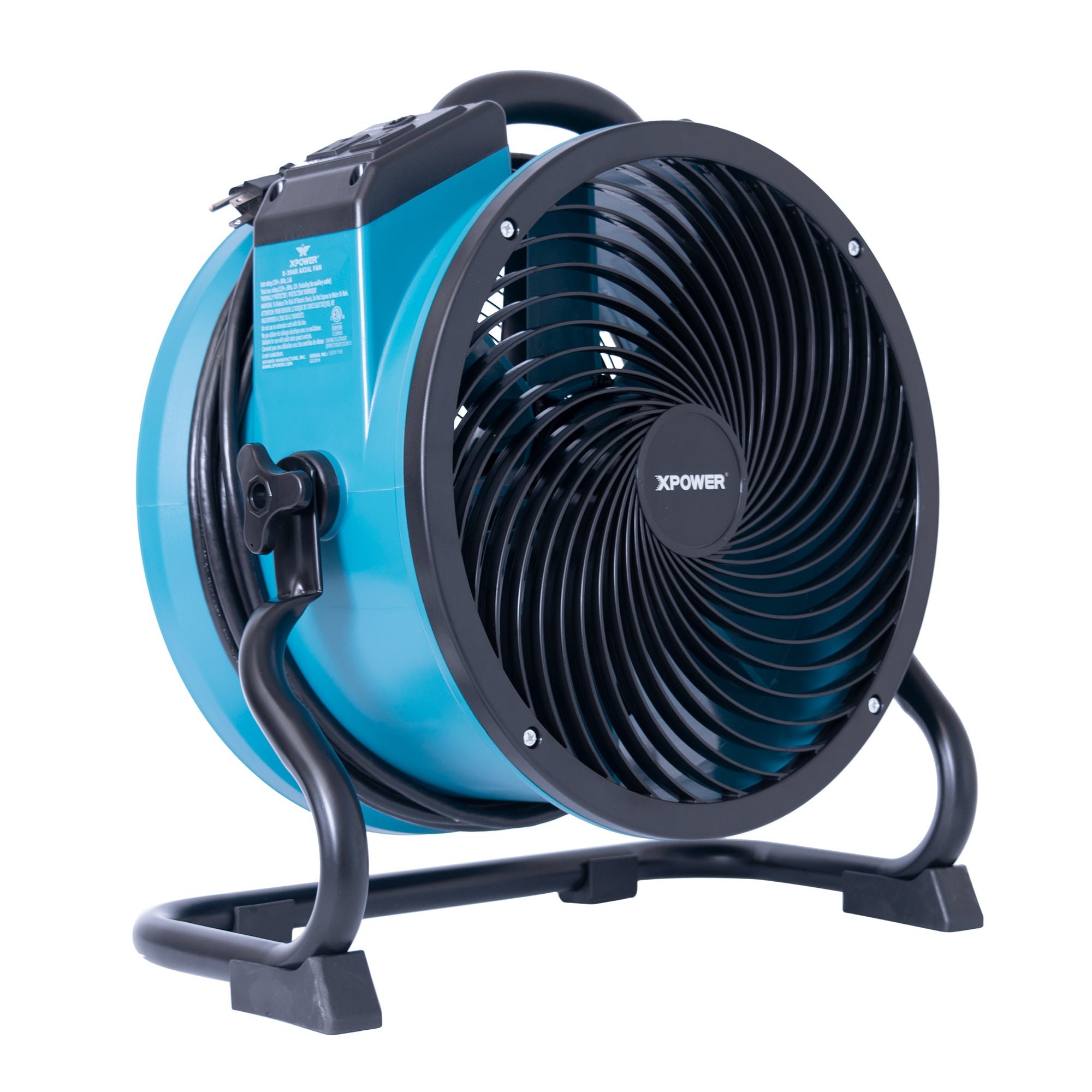 XPOWER X-39AR Professional Sealed Motor Axial Fan (1/4 HP) main view in blue