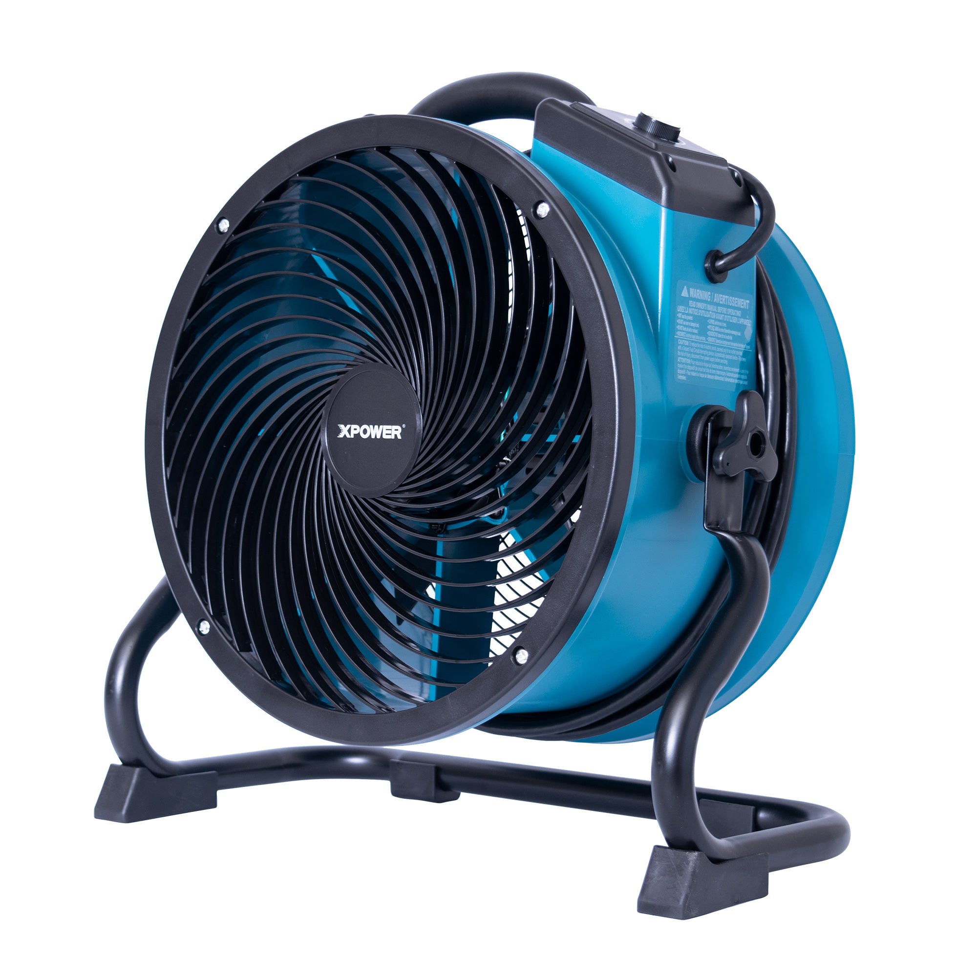 XPOWER X-39AR Professional Sealed Motor Axial Fan (1/4 HP) main view alternate in blue