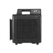 front view of a black XPOWER X-2830U Professional 5-Stage HEPA Air Scrubber with dual UV lights