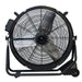 XPOWER FD-630D Brushless DC Motor High Velocity 24” Drum Fan back view in black