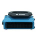 front view of a xpower pl 650a professional low profile air mover in blue