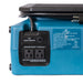 xpower pl 700a low profile air mover in blue back view showing close up of daisy chain outlets