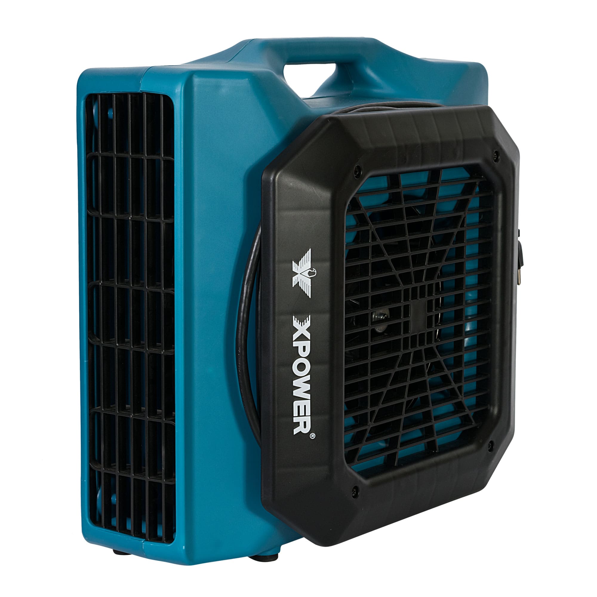 xpower pl 700a in blue on its side front angled view