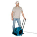 man holding handle of xpower x 830h in blue 