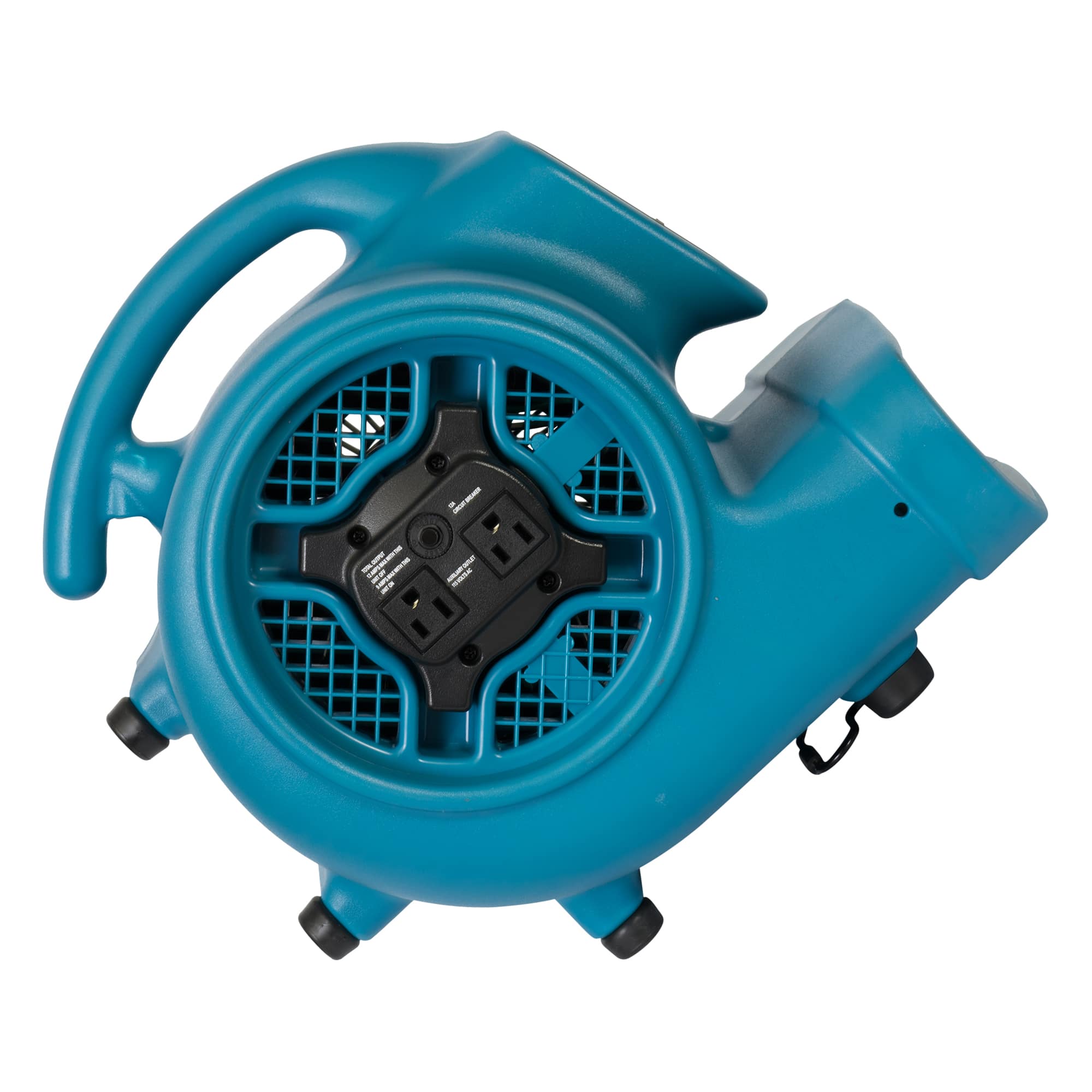 45 degree drying position of a xpower x 400a air mover in blue