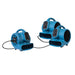 daisy chain view of 3 blue xpower p 230at air movers