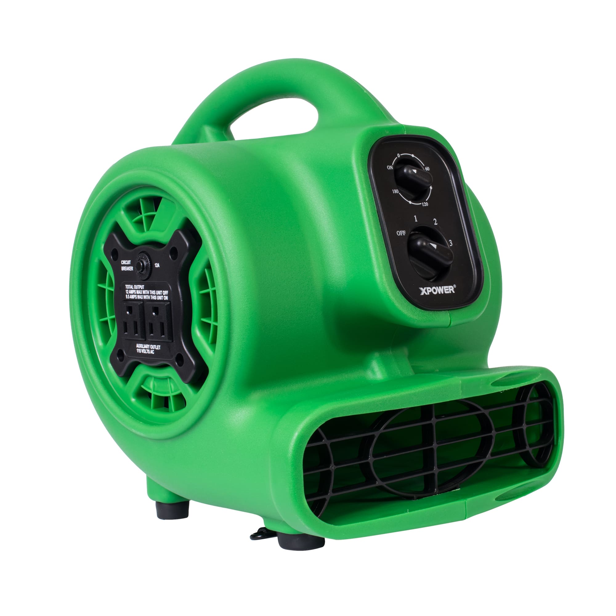 main view of a xpower p 230at in green