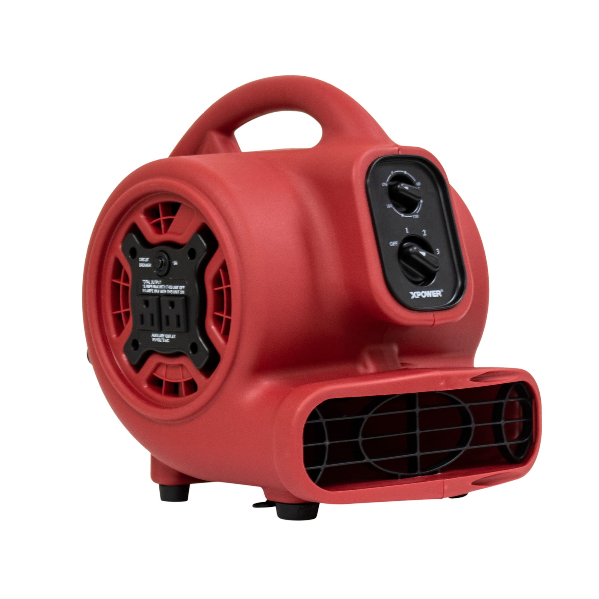 main view of a xpower p 230at in red
