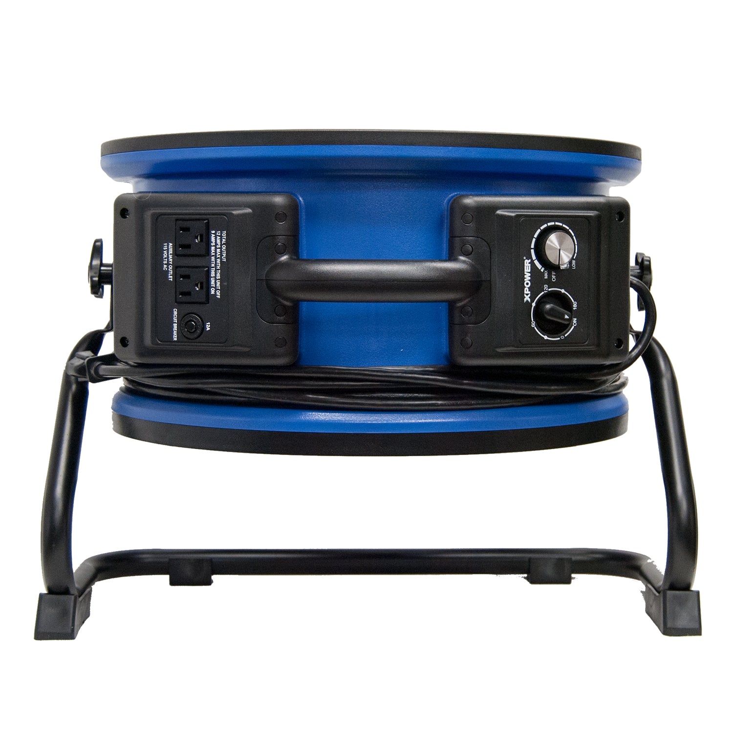 XPOWER X-48ATR Professional High Temperature Axial Fan (1/3 HP) top view of control panel