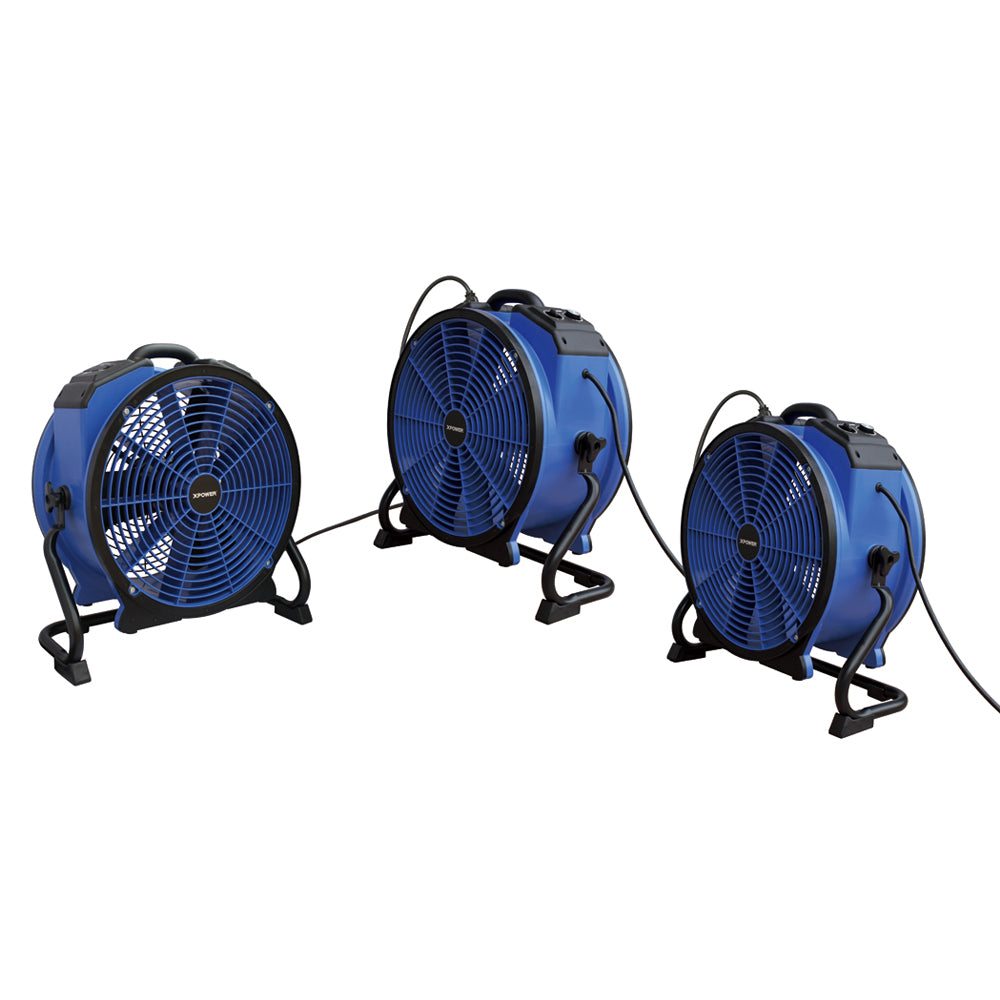 XPOWER X-48ATR Professional High Temperature Axial Fan (1/3 HP) dauisy chain view