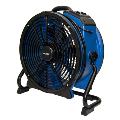 XPOWER X-48ATR Professional High Temperature Axial Fan (1/3 HP) right angle view