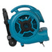 side view of XPOWER X-830H 1 HP Air Mover w/ Telescopic Handle & Wheels
